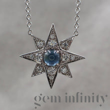 Upload image to gallery, Adler, white gold star necklace, sapphire and diamonds