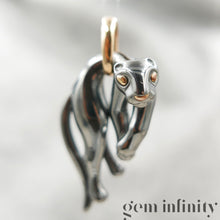 Upload image to gallery, Cartier Panthère, blackened silver and 750 gold Panther pendant
