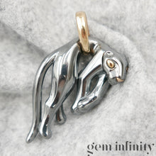 Upload image to gallery, Cartier Panthère, blackened silver and 750 gold Panther pendant