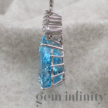 Charger l'image dans la galerie, Pendentif aigue-marine et diamants