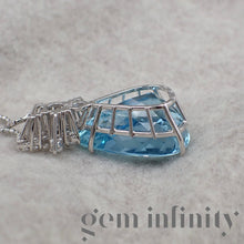 Charger l'image dans la galerie, Pendentif aigue-marine et diamants