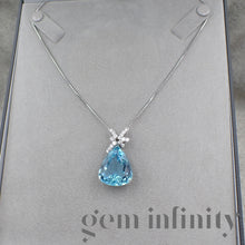 Charger l'image dans la galerie, Pendentif aigue-marine et diamants