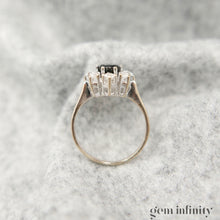 Upload image to gallery, White gold sapphire and diamond flower ring