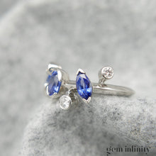 Upload image to gallery, CARTIER Méli Mélo, platinum ring, diamonds and tranzanites