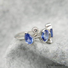 Upload image to gallery, CARTIER Méli Mélo, platinum ring, diamonds and tranzanites