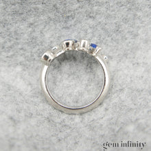 Upload image to gallery, CARTIER Méli Mélo, platinum ring, diamonds and tranzanites