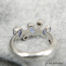 Upload image to gallery, CARTIER Méli Mélo, platinum ring, diamonds and tranzanites