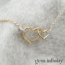 Charger l'image dans la galerie, Bracelet or cœurs et diamants