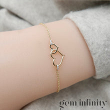 Charger l'image dans la galerie, Bracelet or cœurs et diamants