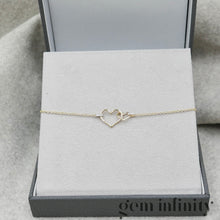 Charger l'image dans la galerie, Bracelet or cœurs et diamants