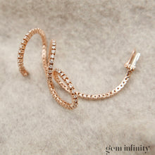 Charger l'image dans la galerie, Bracelet rivière or rose et diamants