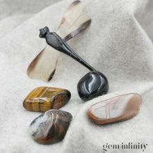 Charger l'image dans la galerie, COFFRET CHANCE, Sardonyx, Onyx, Œil de Tigre, Pierre de Lune