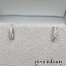 Charger l'image dans la galerie, Paire de créoles or gris et diamants