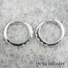 Charger l'image dans la galerie, Paire de créoles or gris et diamants