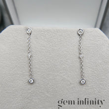 Charger l'image dans la galerie, Pendants d'oreilles or gris et diamants