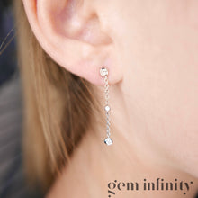 Charger l'image dans la galerie, Pendants d'oreilles or gris et diamants