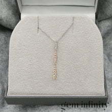 Upload image to gallery, Pink, yellow and white gold necklace set with diamonds
