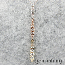 Upload image to gallery, Pink, yellow and white gold necklace set with diamonds