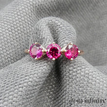 Upload image to gallery, Pink gold and ruby ring