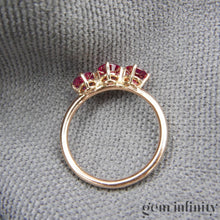 Upload image to gallery, Pink gold and ruby ring