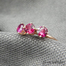 Upload image to gallery, Pink gold and ruby ring