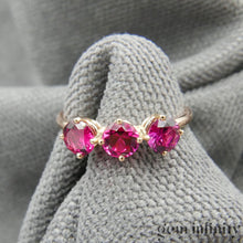 Upload image to gallery, Pink gold and ruby ring
