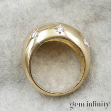 Upload image to gallery, Gold and diamonds 1940s-1950s ball ring