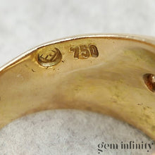 Upload image to gallery, Gold and diamonds 1940s-1950s ball ring