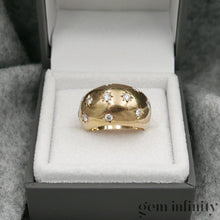 Upload image to gallery, Gold and diamonds 1940s-1950s ball ring