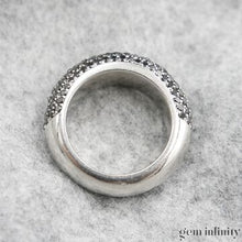Upload image to gallery, Platinum and black diamonds ring