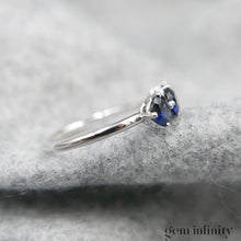 Upload image to gallery, White gold and sapphire ring