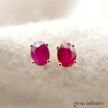 Charger l'image dans la galerie, Boucles d'oreilles or et rubis