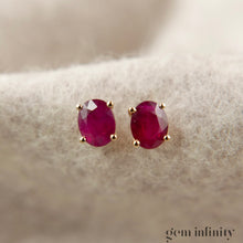 Charger l'image dans la galerie, Boucles d'oreilles or et rubis