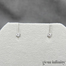 Charger l'image dans la galerie, Boucles d'oreilles or gris et diamants