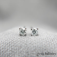 Charger l'image dans la galerie, Boucles d'oreilles or gris et diamants