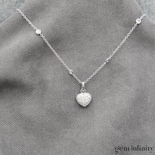 Upload image to gallery, White gold and diamond pendant necklace