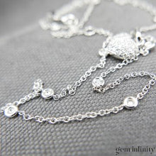 Upload image to gallery, White gold and diamond pendant necklace