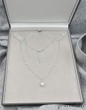 Upload image to gallery, White gold and diamond pendant necklace