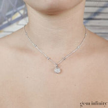 Upload image to gallery, White gold and diamond pendant necklace