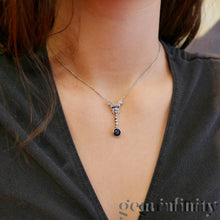 Upload image to gallery, 'Belle Epoque' necklace in gold, silver, sapphires and diamonds