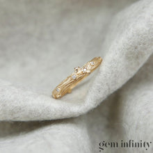 Upload image to gallery, MAUBOUSSIN,  pink gold and diamonds bark effect ring