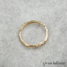 Upload image to gallery, MAUBOUSSIN,  pink gold and diamonds bark effect ring