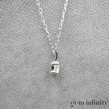 Upload image to gallery, White gold diamond solitaire necklace