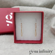 Charger l'image dans la galerie, Pendants d'oreilles or rose, jaune et gris serti de diamants