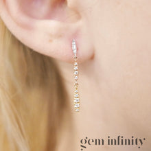 Charger l'image dans la galerie, Pendants d'oreilles or rose, jaune et gris serti de diamants