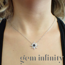 Upload image to gallery, Adler, white gold star necklace, sapphire and diamonds
