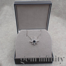 Upload image to gallery, Adler, white gold star necklace, sapphire and diamonds
