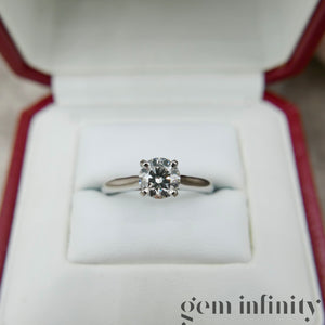 Cartier, platinum diamond solitaire