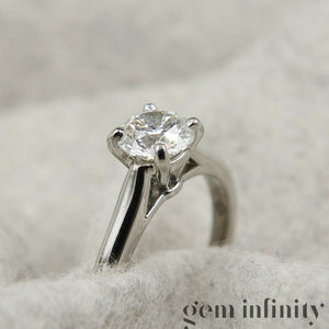 Cartier, platinum diamond solitaire