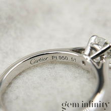 Upload image to gallery, Cartier, platinum diamond solitaire
